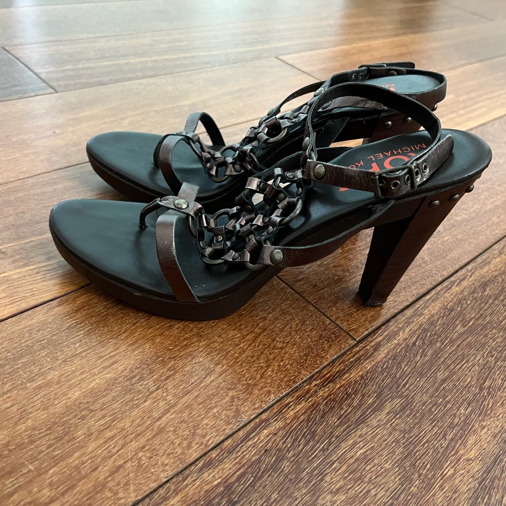 Michael Kors Horatio Metallic Sandals